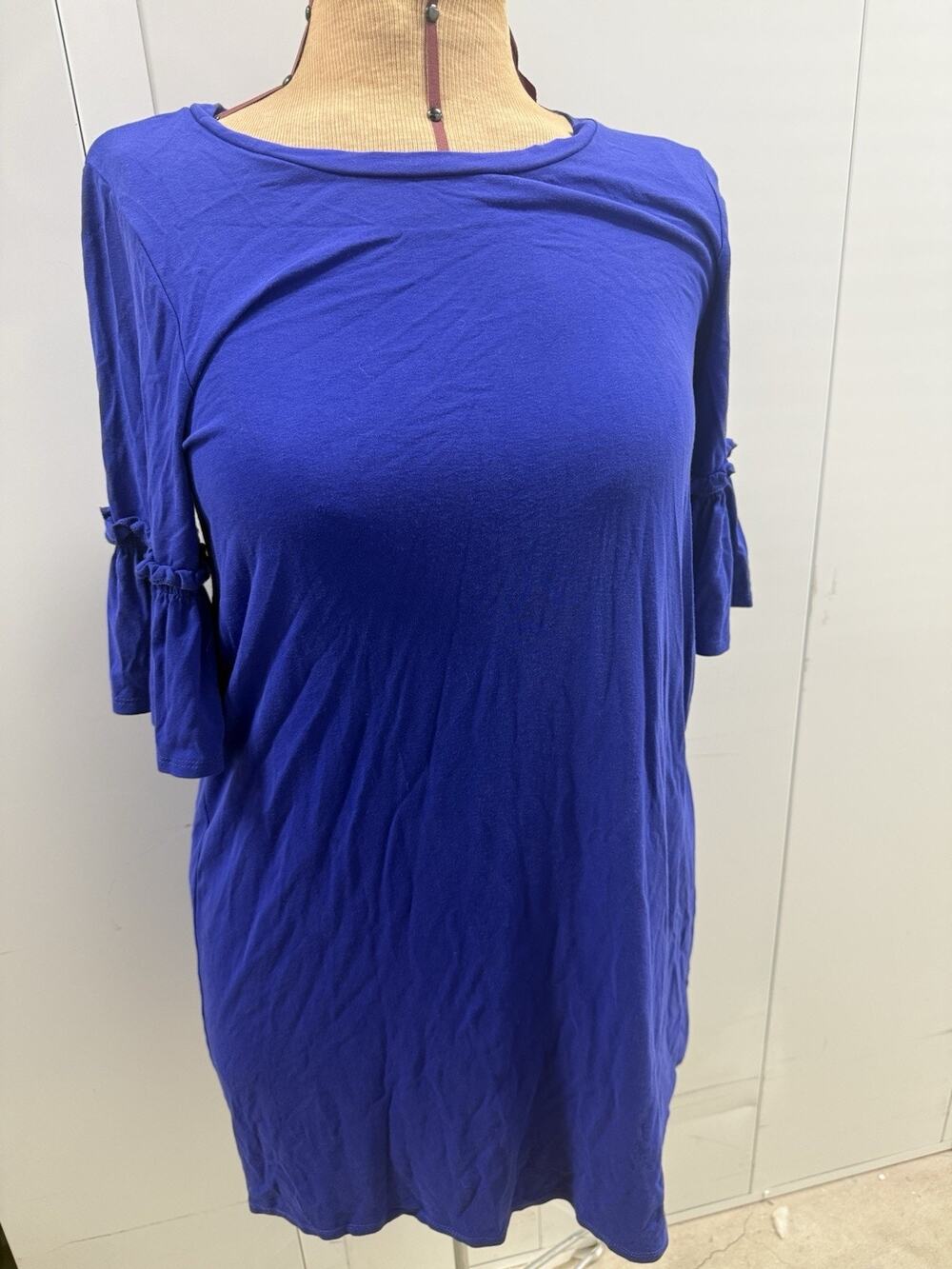 Cupio dress Medium Blue Ruffle Sleeve Casual